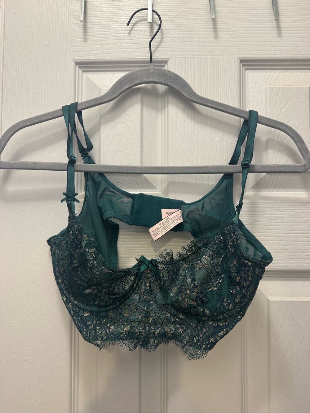 Lace Underwire Bralette in Green